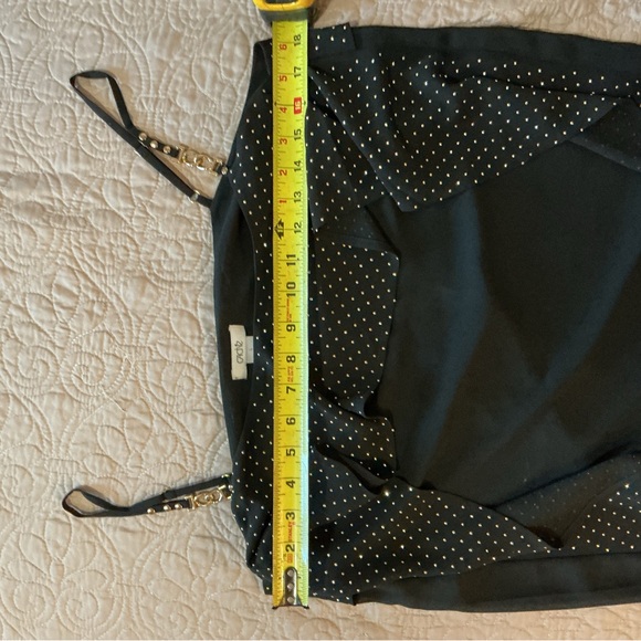 CACHE Y2K Sheer Top Cover Up Tank w Gold Toned Spaghetti Straps Hardware size L - Picture 6 of 14